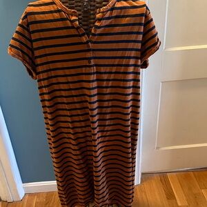Old Navy Orange and Black Striped Dress